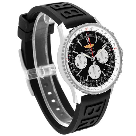 breitling navitimer strap rubber|Breitling copy watch strap.